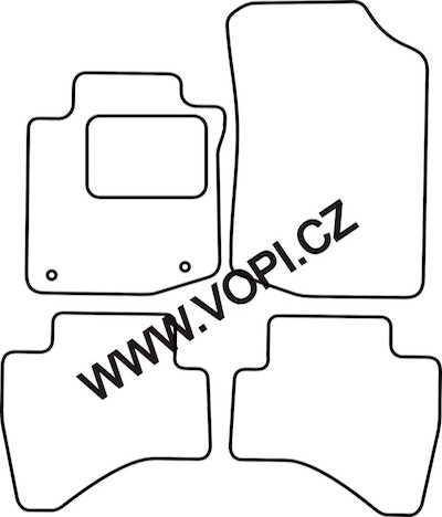 Textil-Autoteppiche Toyota Aygo 2010 - 2014 Colorfit (4777)